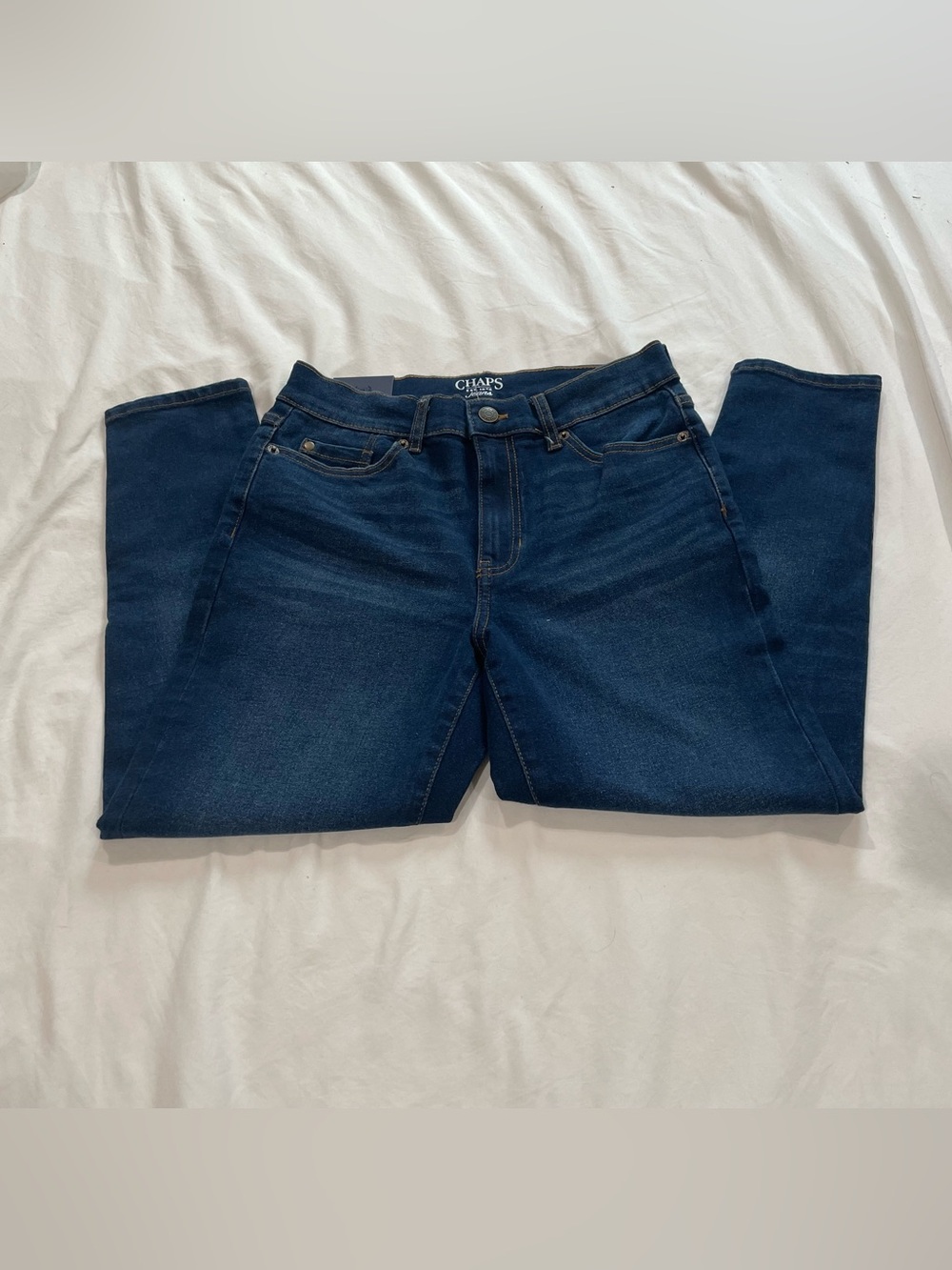 Ralph Lauren Chaps Women's Dark Indigo Skinny Jeans Ankle Size 8